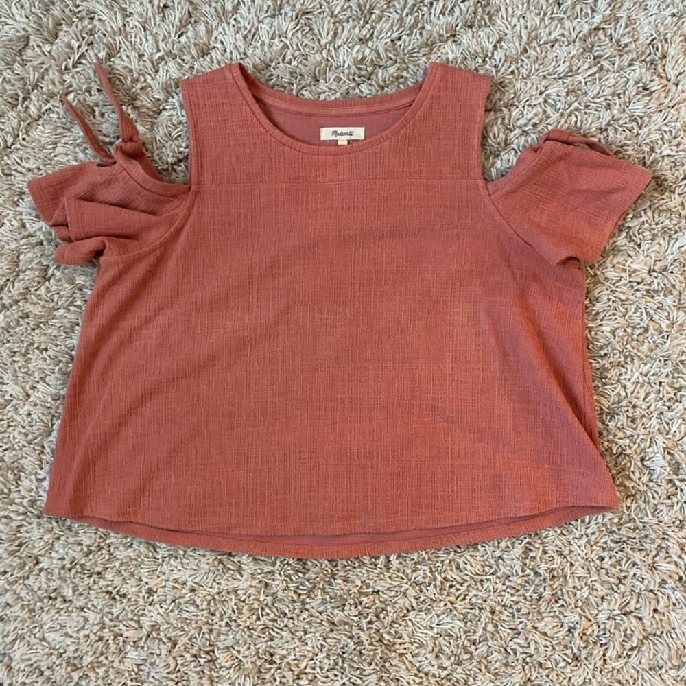 Madewell Crop Cold Shoulder Top